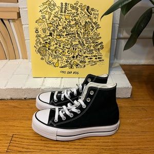 Platform Black High Top Converse